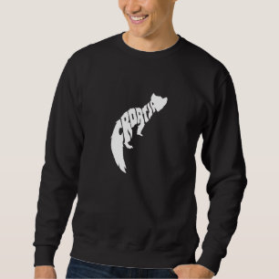 Croatia Pine Marten Word  Animal Sweatshirt