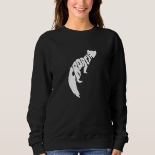 Croatia Pine Marten Word  Animal Sweatshirt