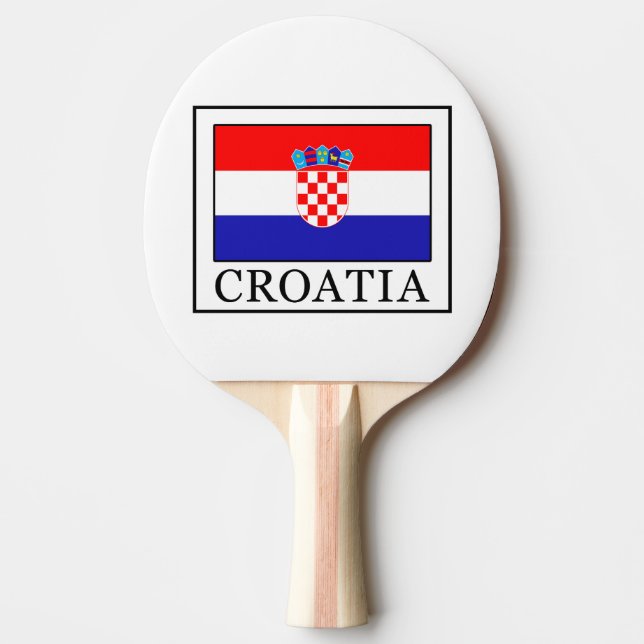 Croatia Ping Pong Paddle (Front)
