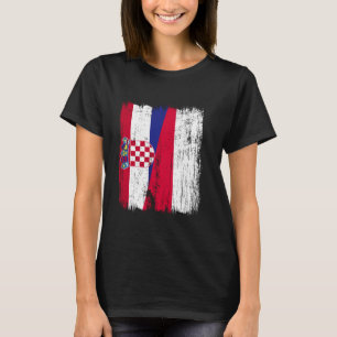 Croatia Poland Half Flag Croatian Polish Ancestry T-Shirt