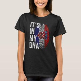 Croatia Pride It's In My DNA Cute Croatian Fingerp T-Shirt