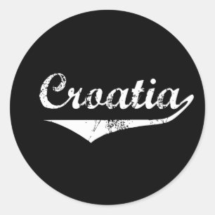 Croatia Revolution Style Classic Round Sticker