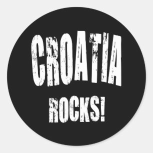 Croatia Rocks! Classic Round Sticker