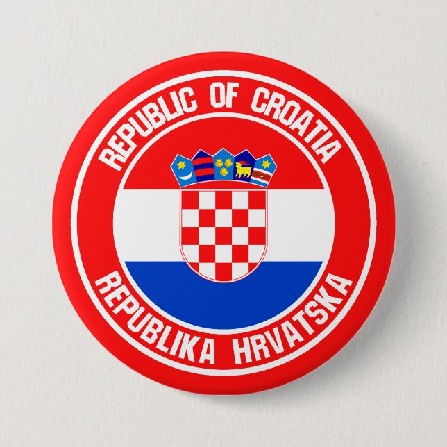 Croatia Round Emblem 7.5 Cm Round Badge (Front)