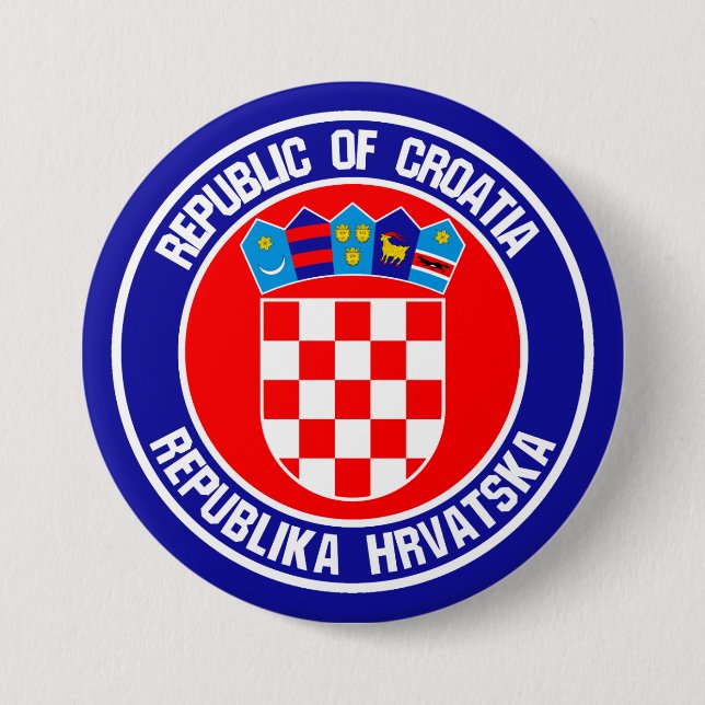 Croatia Round Emblem 7.5 Cm Round Badge (Front)