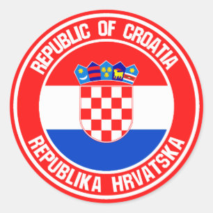 Croatia Round Emblem Classic Round Sticker