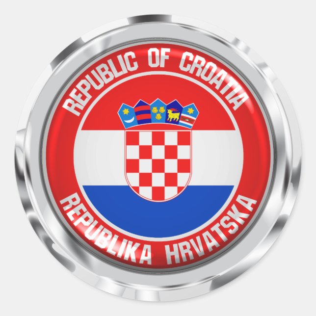 Croatia Round Emblem Classic Round Sticker (Front)