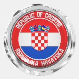 Croatia Round Emblem Classic Round Sticker