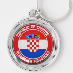 Croatia Round Emblem Key Ring
