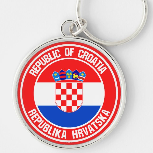 Croatia Round Emblem Key Ring (Front)