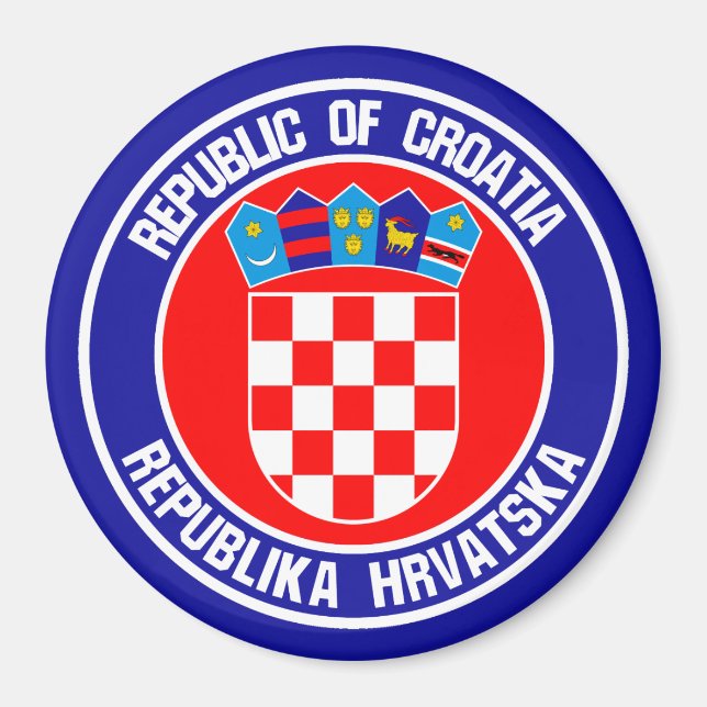 Croatia Round Emblem Magnet (Front)