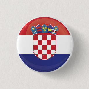 Croatia  Round Icon Flag 3 Cm Round Badge