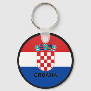 Croatia Roundel quality Flag Key Ring