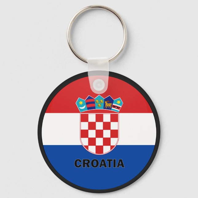 Croatia Roundel quality Flag Key Ring (Front)