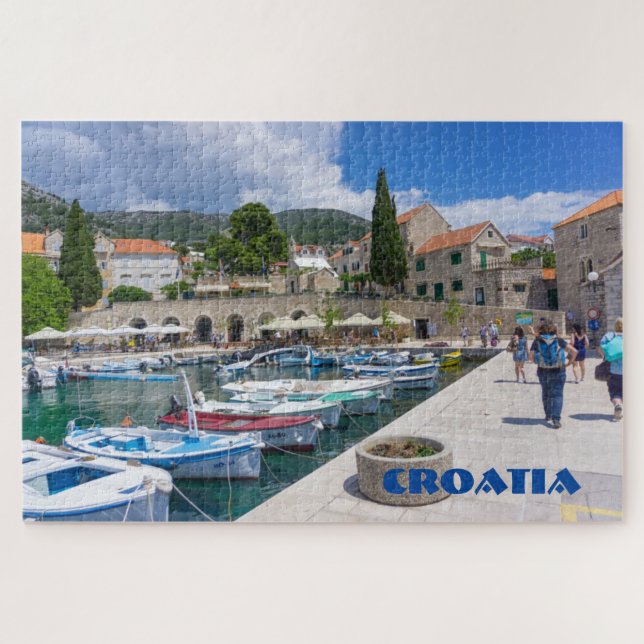 Croatia Scenic Harbour View Jigsaw Puzzle (Horizontal)