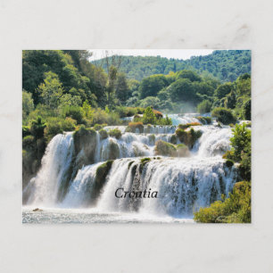 Croatia, scenic waterfall postcard