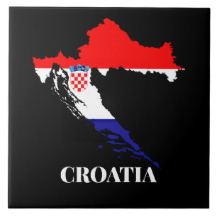 Croatia silhouette ceramic tile