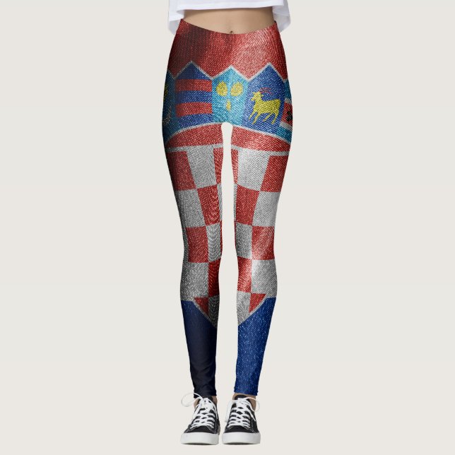 Croatia silk flag leggings (Front)