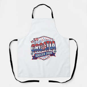 Croatia Soccer 2026 Soccer Bold Country Typography Apron