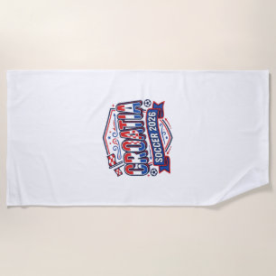 Croatia Soccer 2026 Soccer Bold Country Typography Beach Towel