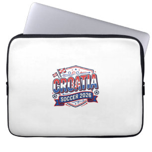 Croatia Soccer 2026 Soccer Bold Country Typography Laptop Sleeve