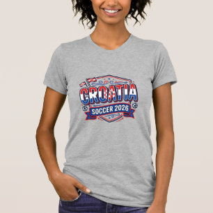 Croatia Soccer 2026 Soccer Bold Country Typography T-Shirt