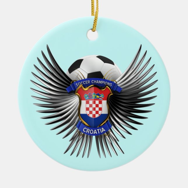 Croatia Soccer Champions Ceramic Ornament (Front)