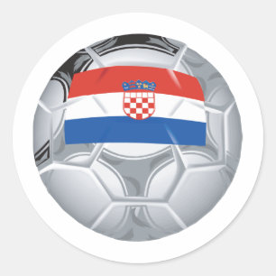 Croatia Soccer Classic Round Sticker