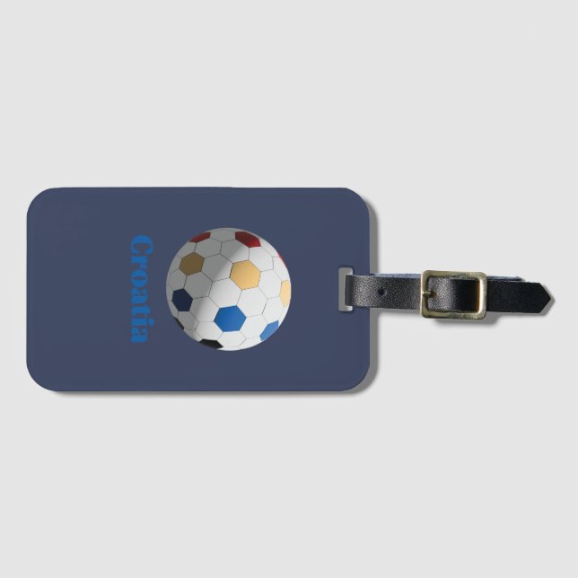 Croatia Soccer Luggage Tag (Front Horizontal)