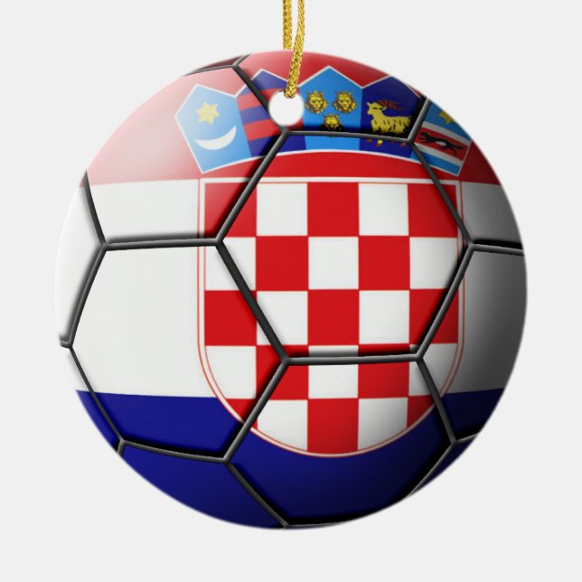 Croatia Soccer Ornament (Front)