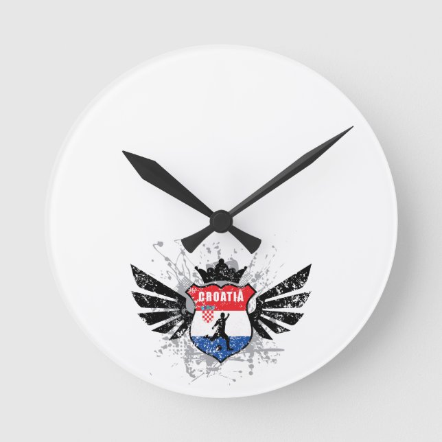 Croatia soccer round clock (Front)