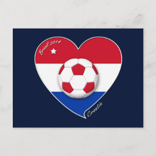 "CROATIA" Soccer Team 2014. Croacia Fútbol Postcard