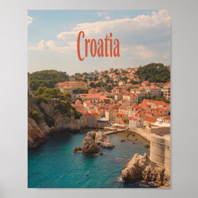 Croatia Southeast Europe Zagreb Poster (Front)