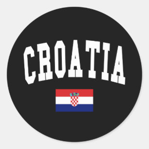 Croatia Style Classic Round Sticker
