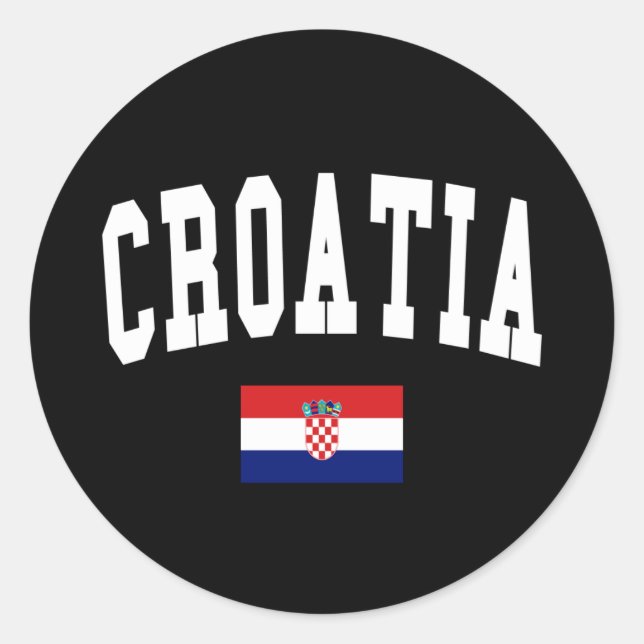 Croatia Style Classic Round Sticker (Front)