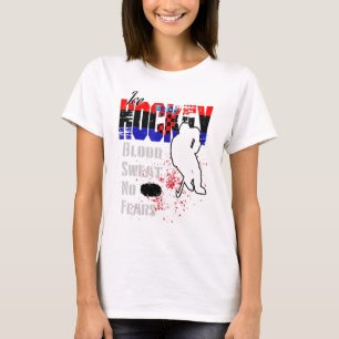 Croatia Supporter Blood Sweat No Fears Ice Hockey T-Shirt