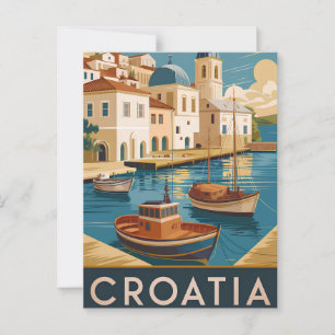 Croatia vintage postcard