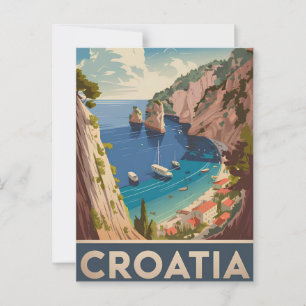 Croatia vintage postcard