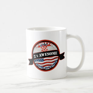Croatian American 2x Awesome Coffee Mug
