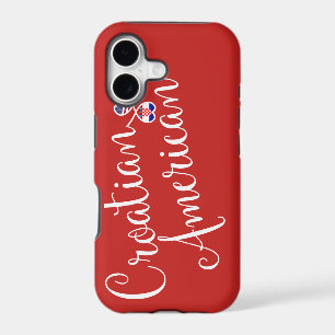 Croatian American Entwined Hearts Cell Phone Case