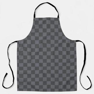 Croatian Black Grey Chequerboard Pattern Apron