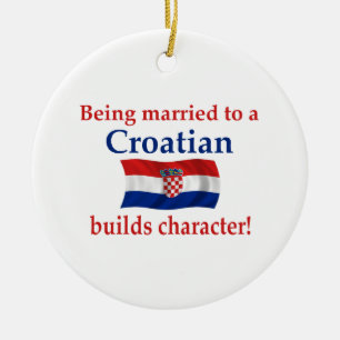 Croatian Builds Character Ceramic Tree Decoration