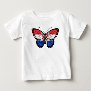 Croatian Butterfly Flag Baby T-Shirt