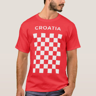 Croatian Checker White T-Shirt
