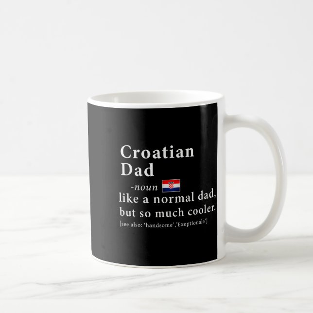 Croatian Dad Definition Shirt Fathers Day Gift Fla Coffee Mug (Right)