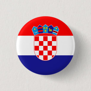 Croatian Flag 3 Cm Round Badge