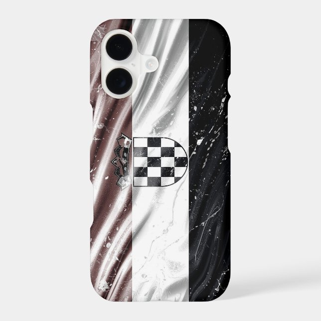 Croatian Flag Art iPhone Case Mate Design (Back)