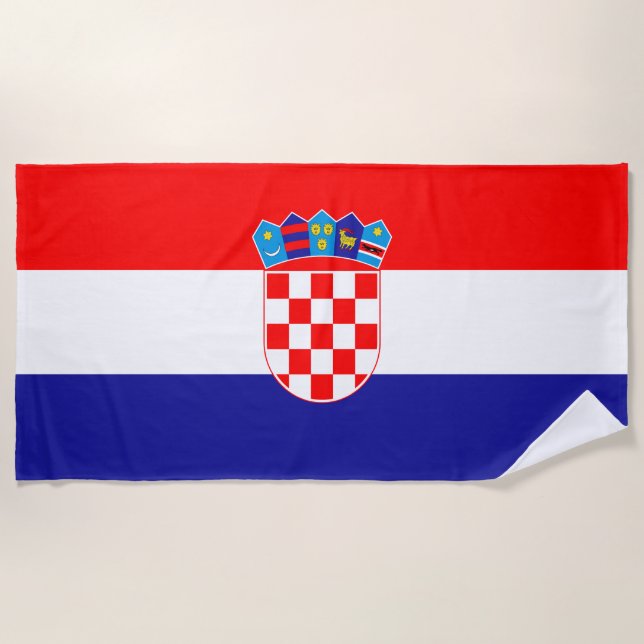Croatian Flag Beach Towel (Front)