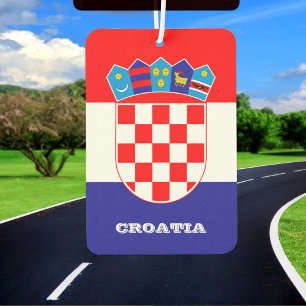 Croatian Flag Car Air Freshener, Croatia Car Air Freshener