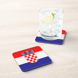 Croatian flag coaster